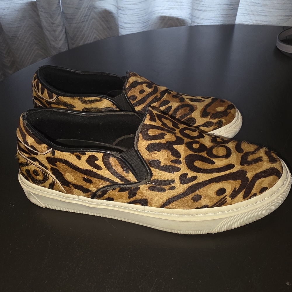 Aldo Leopard Print Slip-On Sneakers